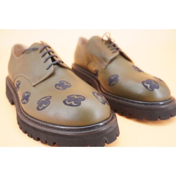 Armando Cabral Oba Lace-Up Lug Derby Vert militaire Lug Sole Size 12 /45 Men Lug main image 6